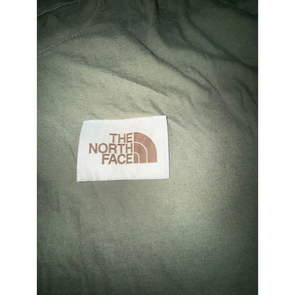 The North Face Mens XXL Olive Green Long Sleeve Box Logo Graphic T-Shirt